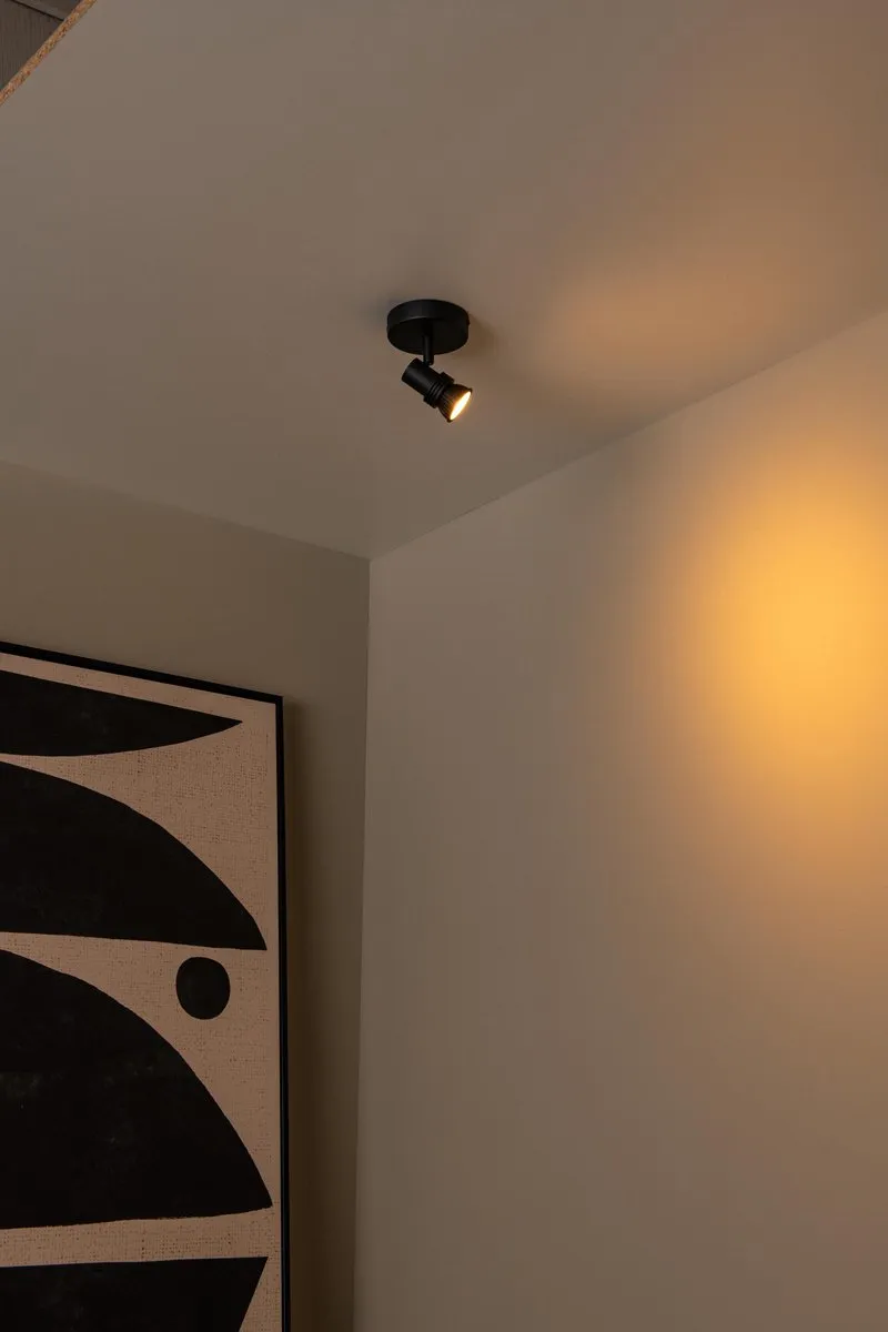 Lucide KIANTI Plafondspot Ø10cm - 1xGU10 - Zwart