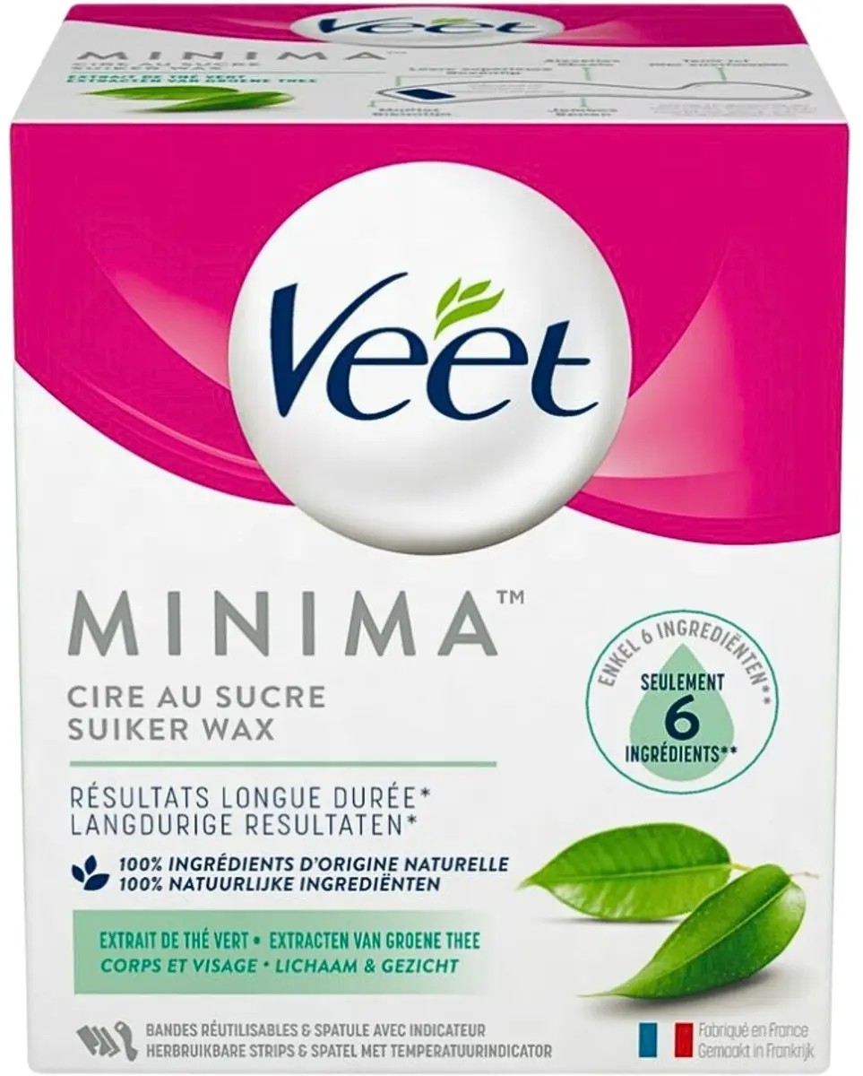Veet Warme Wax Minima Groene Thee - 7x250ml