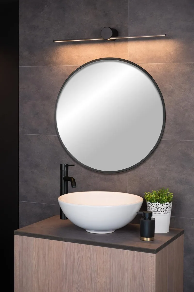 Lucide MIZAR Wandlamp Badkamer LED 6W IP44 - Zwart - afbeelding 6 van 6