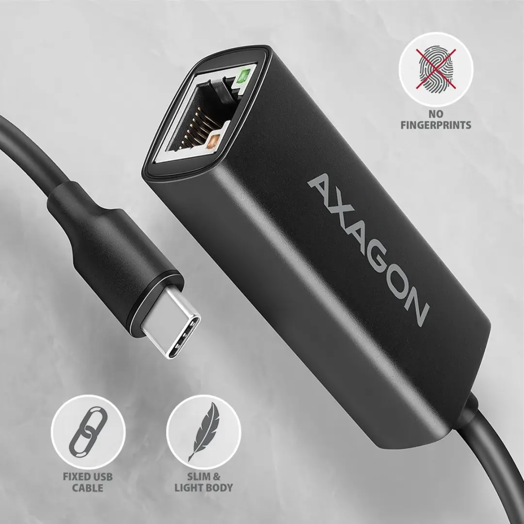 Axagon ADE-ARC Netwerkadapter USB-C 1 Gbit/s - Gigabit-LAN - afbeelding 6 van 6