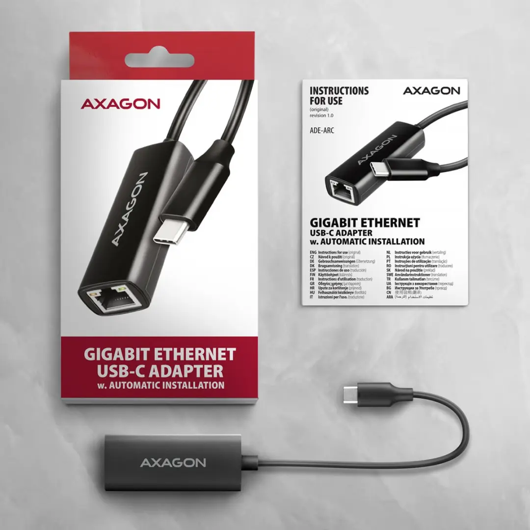 Axagon ADE-ARC Netwerkadapter USB-C 1 Gbit/s - Gigabit-LAN