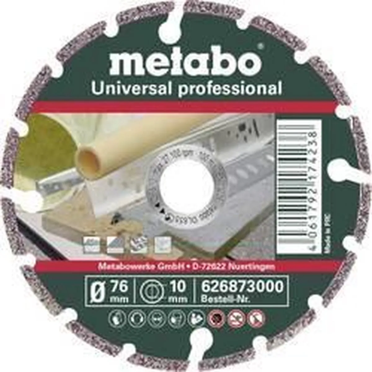 Metabo UP Professional 626873000 Diamanten Doorslijpschijf 76mm