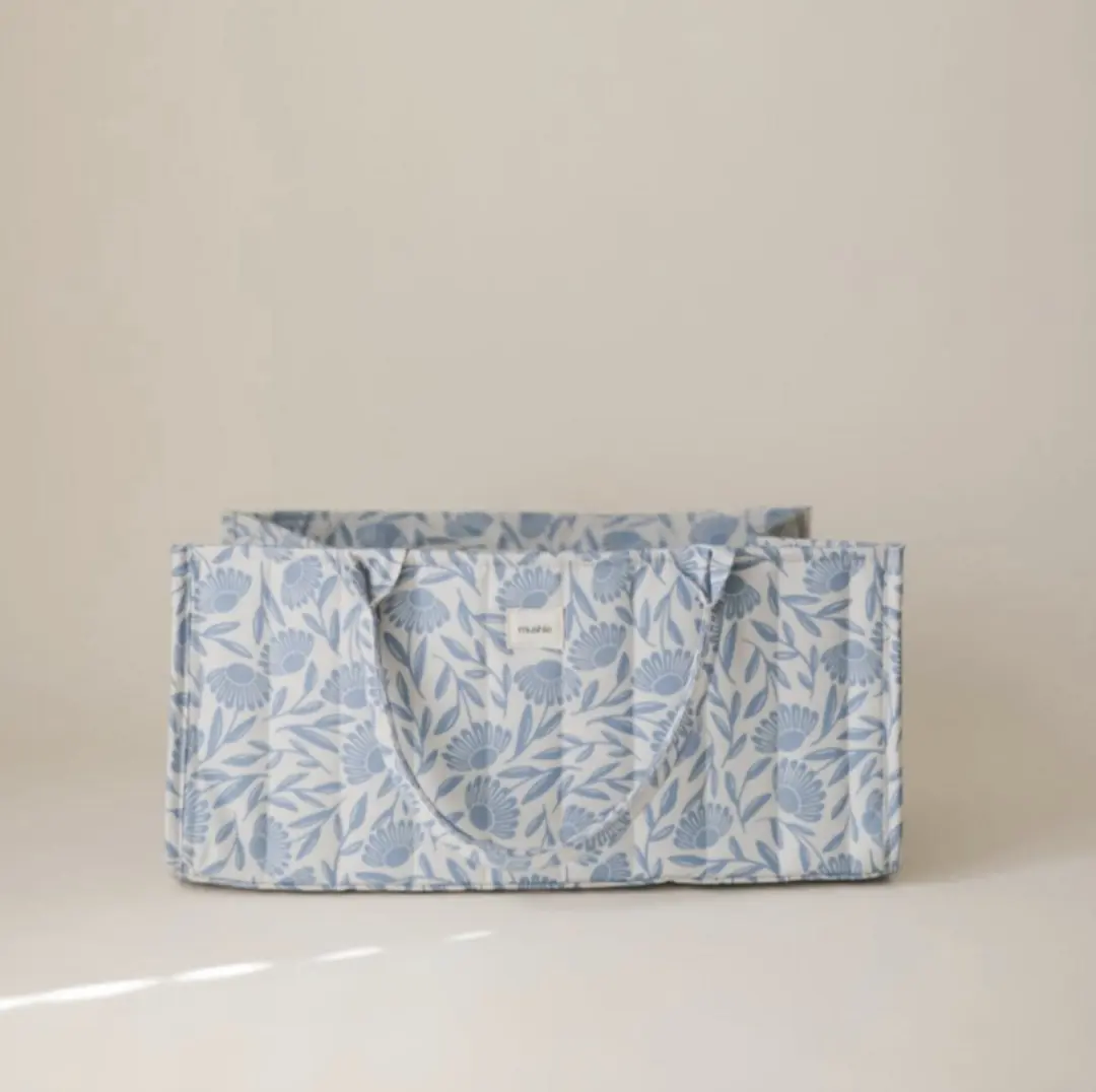 Mushie Luierorganizer - Blauwe Bloemen