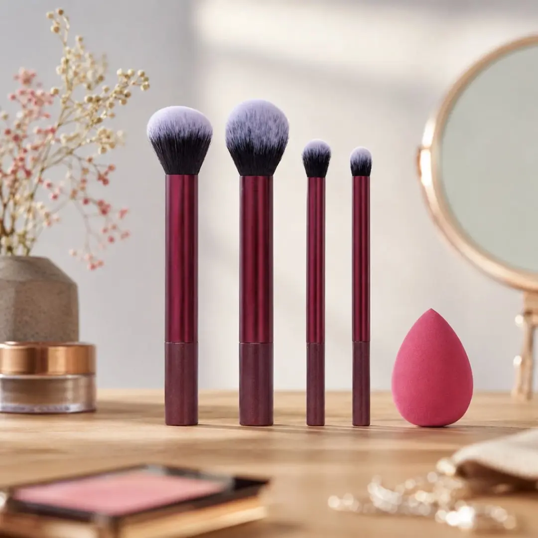 Mexx Make Up Kwasten Set 5-delig - Rood - afbeelding 6 van 6