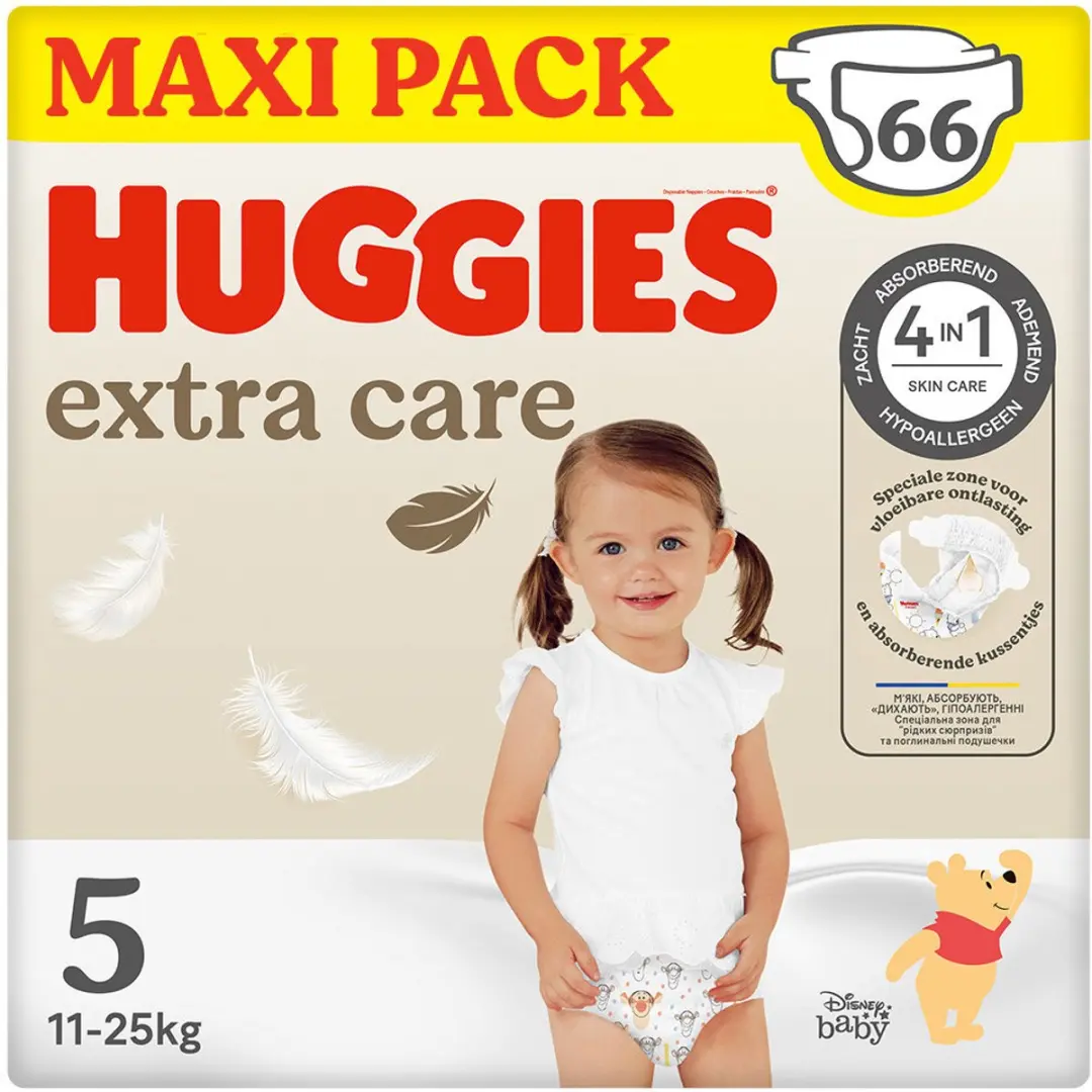 Huggies Extra Care Luiers Maat 5 66 Stuks - Hypoallergeen
