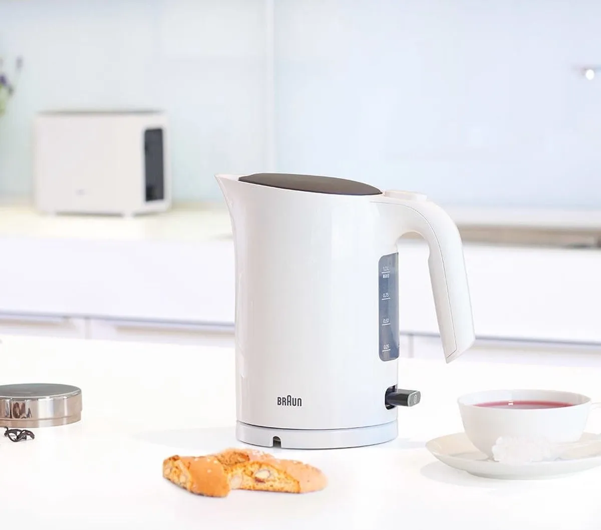 Braun WK3100 PurEase Waterkoker 2200W - Zwart/Wit