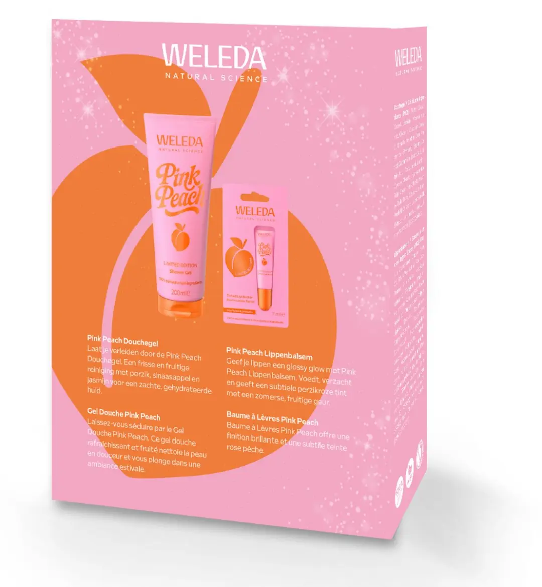 Weleda Pink Peach Cadeauset Douchegel & Lippenbalsem - 200ml