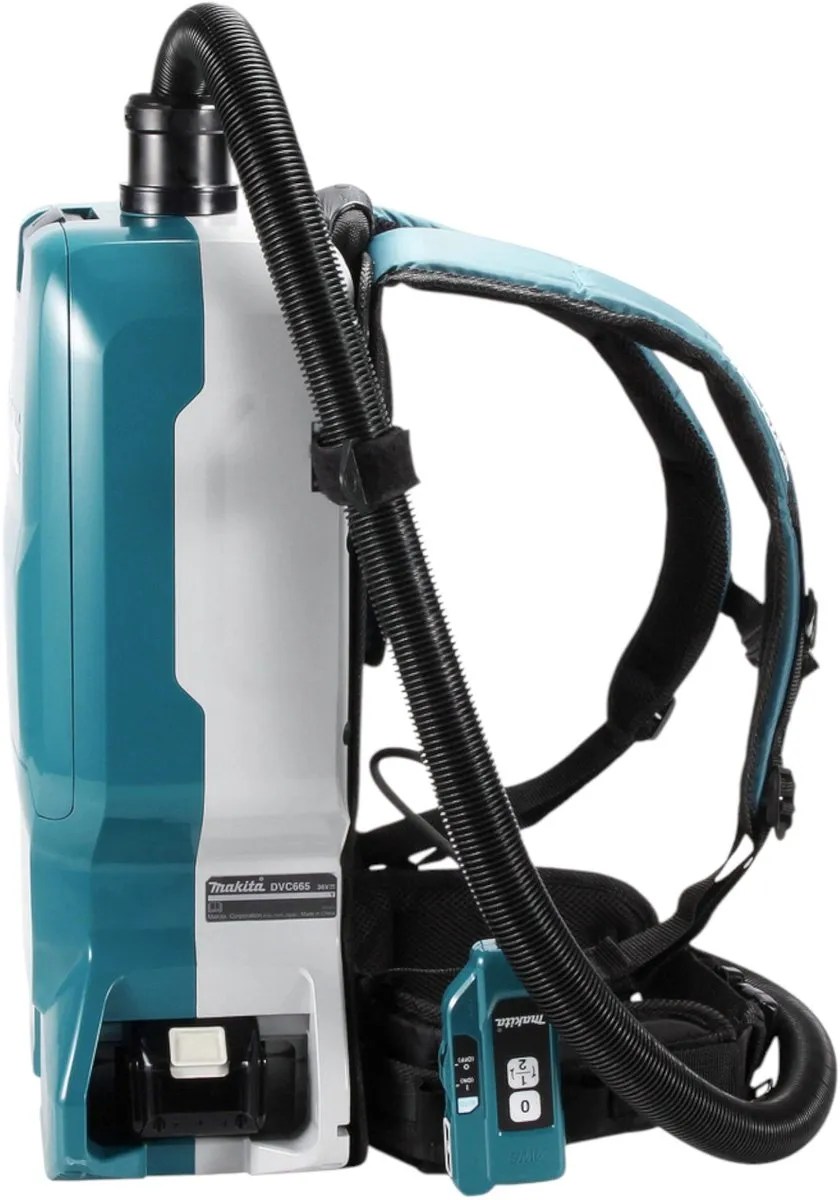 Makita DVC665ZU Accu Rugstofzuiger AWS 85 Airwatts - afbeelding 6 van 6