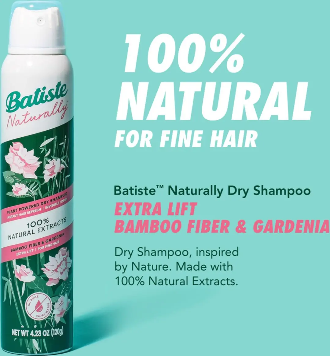 Batiste Naturally Droogshampoo Bamboe & Gardenia - 6x200ml