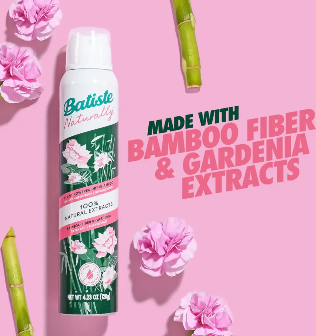 Batiste Naturally Droogshampoo Bamboe & Gardenia - 6x200ml