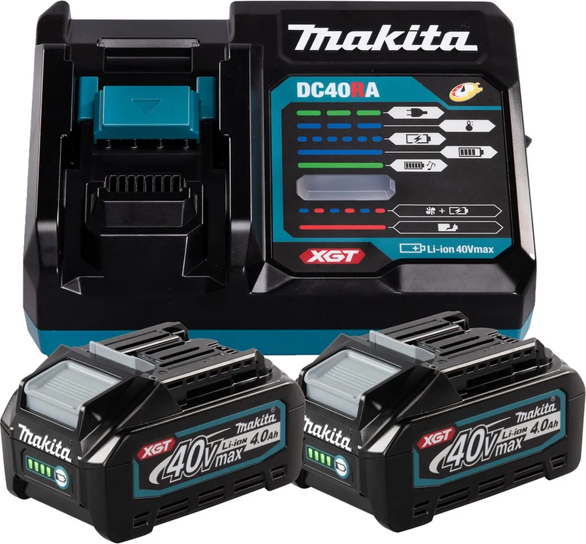 Makita XGT DC40RA Starterset 2x BL4040