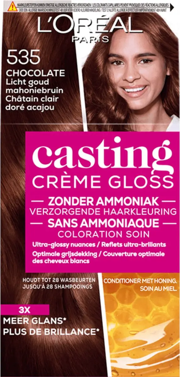 L'Oréal Paris Casting Crème Gloss 535 Semi-permanente Haarkleuring - 2x2g