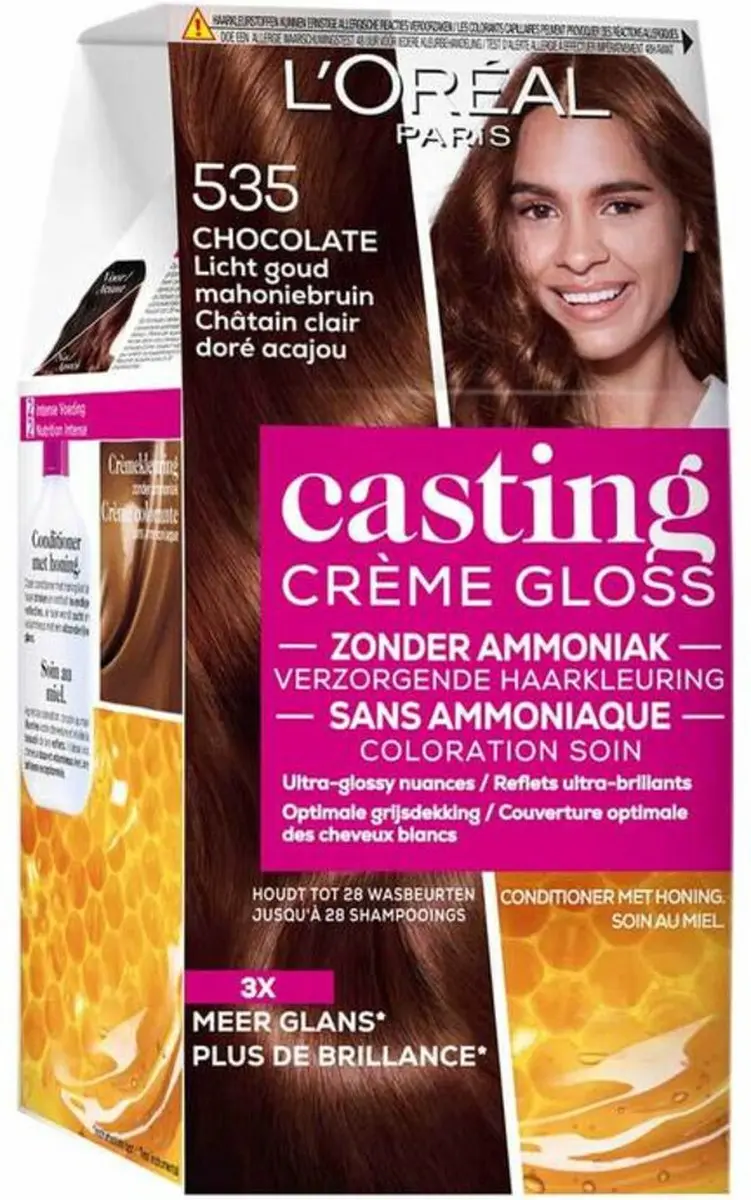 L'Oréal Paris Casting Crème Gloss 535 Semi-permanente Haarkleuring - 2x2g