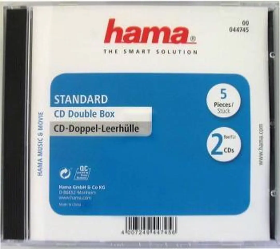 Hama CD Jewelbox 25-vakken - 5-pack Zwart