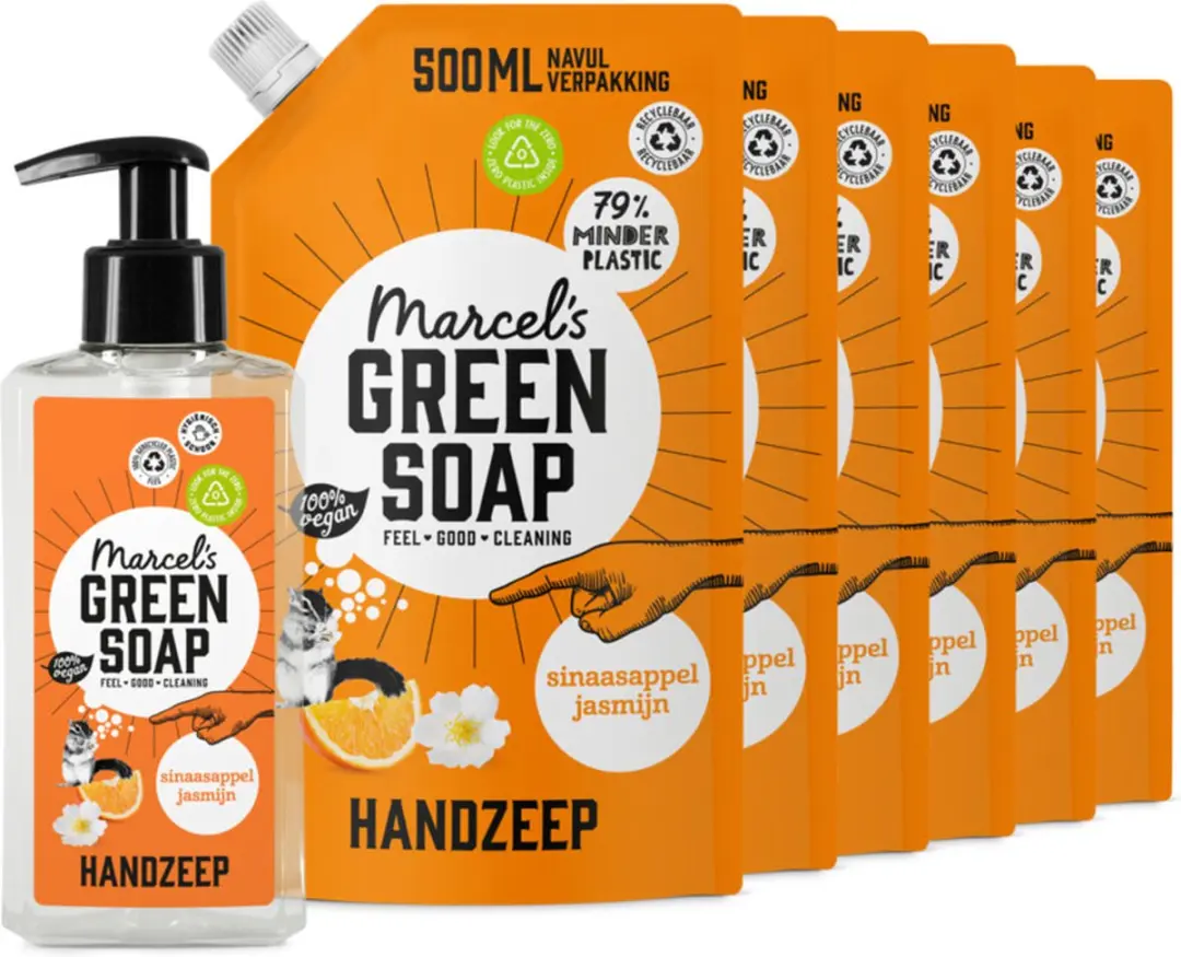 Marcel's Green Soap Handzeep Sinaasappel & Jasmijn 250ml