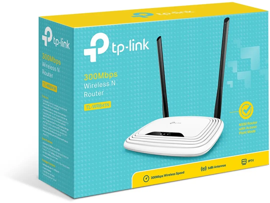 TP-Link TL-WR841N WiFi Router - 2.4GHz - 4x LAN - Wit
