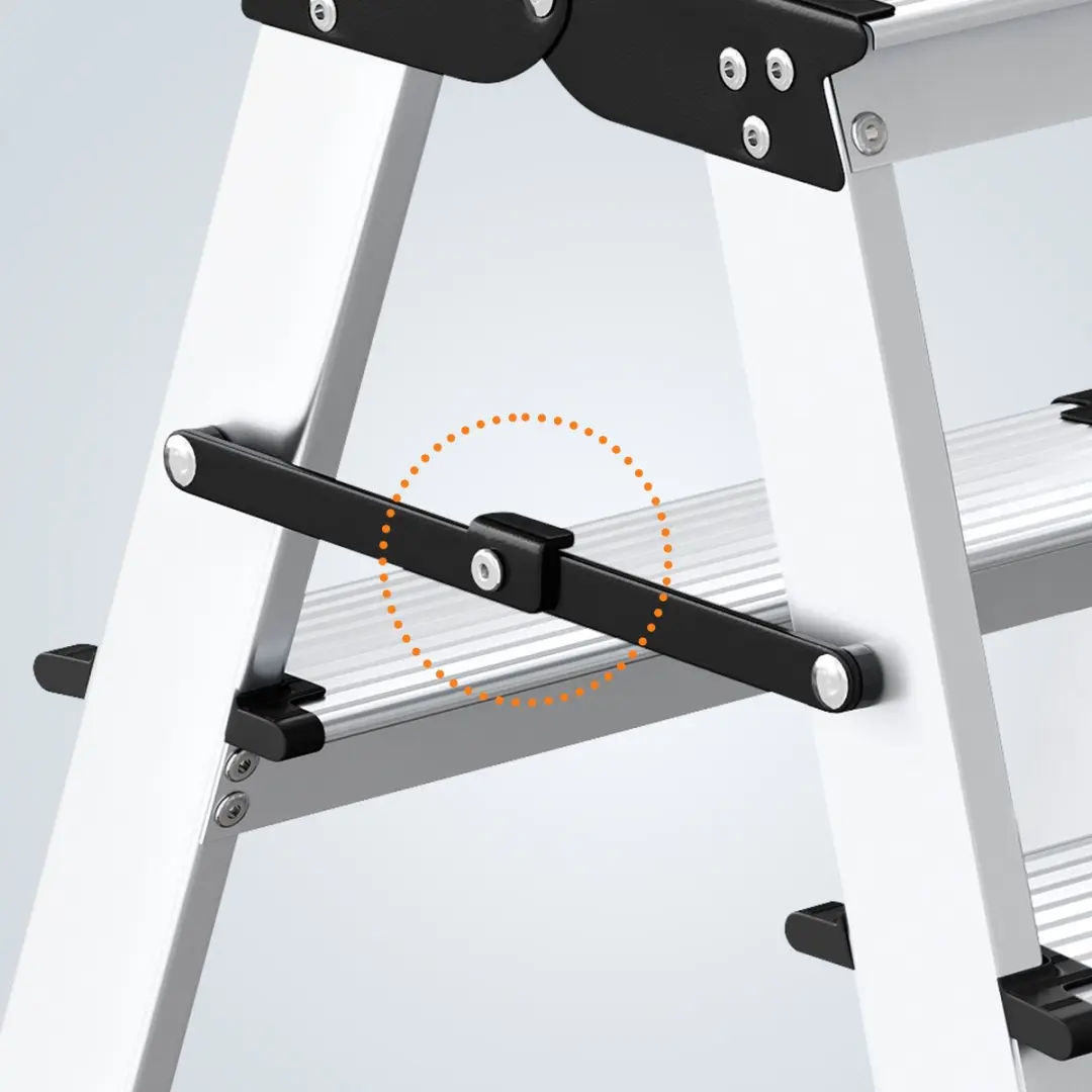 Songmics GLT012E01V1 Aluminium Trapladder - 2 Antisliptreden - 150 kg