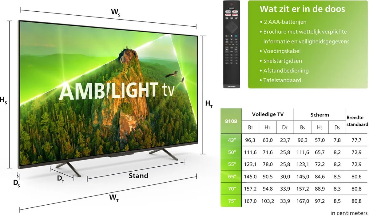 Philips 55PUS8108/12 55 inch 4K LED TV - Zwart