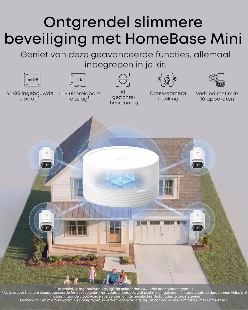 Eufy eufyCam C37 Draadloze Beveiligingscamera 2K - Zonnepaneel - Wit