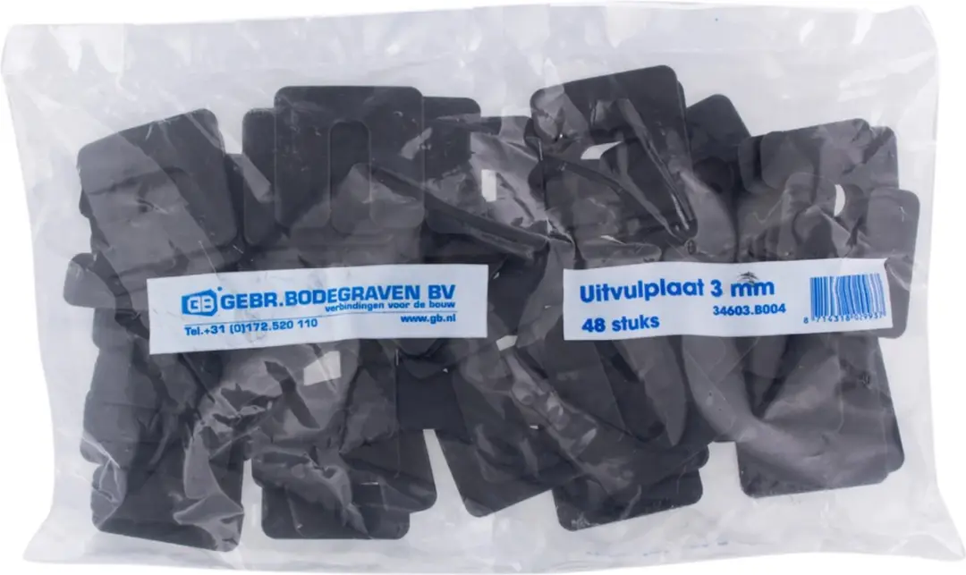 GB Uitvulplaatjes 3mm - Zwart - 48 Stuks