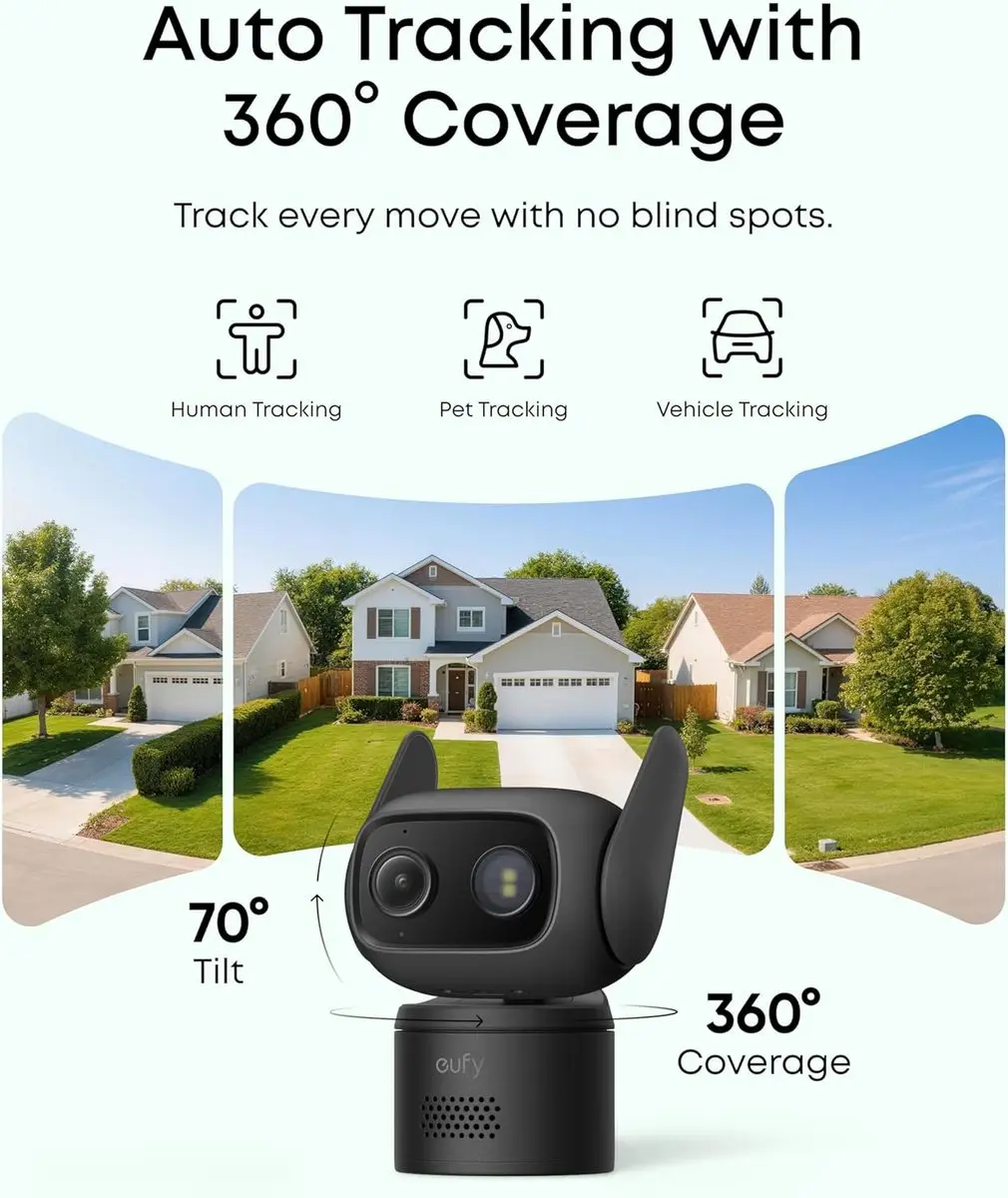Eufy Beveiliging Bedrade Cam C31 - Binnen/Buiten - Zwart