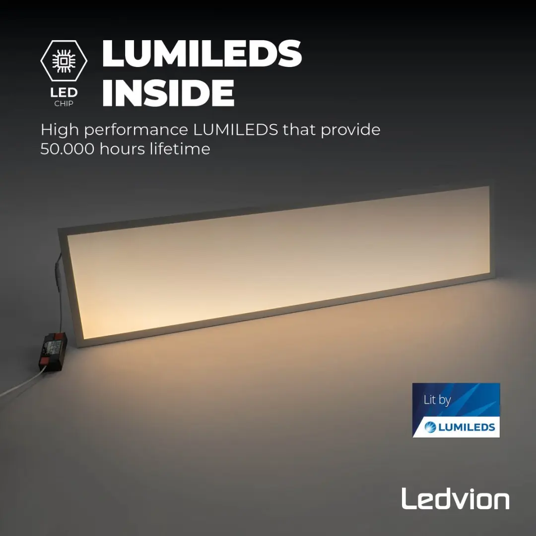 LEDVION LED Panel Dimbaar 120x30cm 36W 3000K - afbeelding 6 van 6