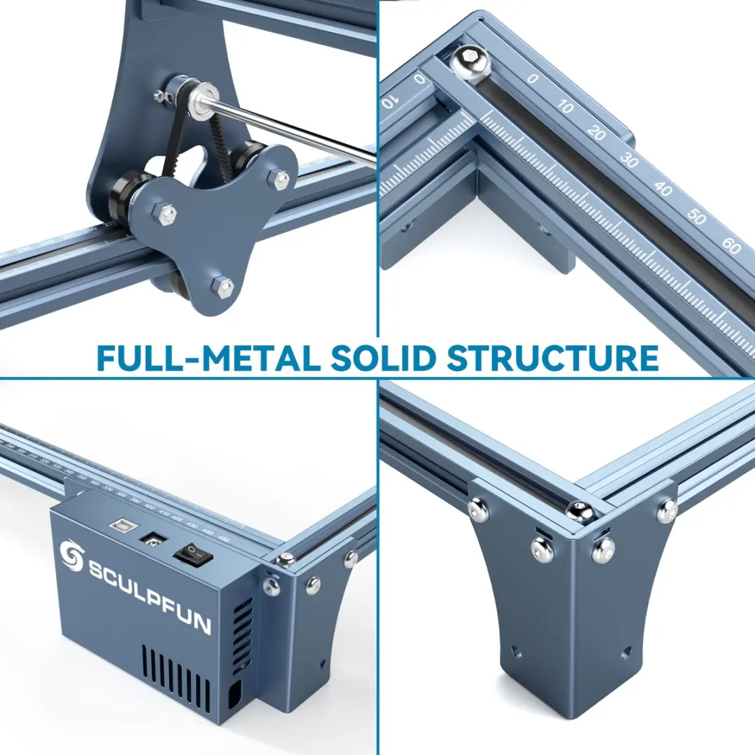 Sculpfun S9 Pro Lasergraveermachine 10W - 400x410mm - Blauw