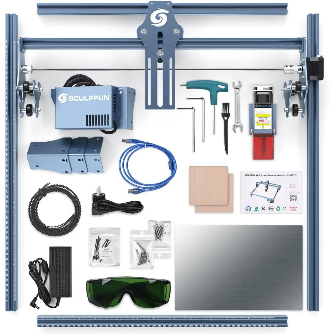 Sculpfun S9 Pro Lasergraveermachine 10W - 400x410mm - Blauw