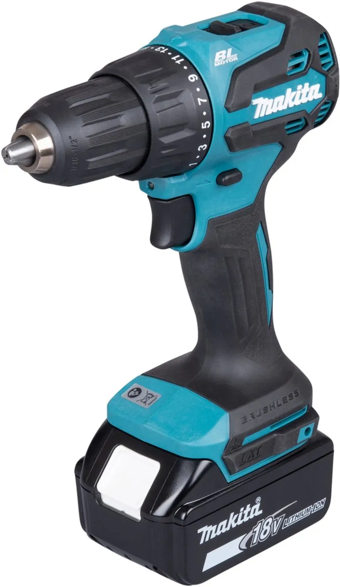 Makita DHP490RFX3 Klopboormachine - 2x 3.0Ah accu's + bitset