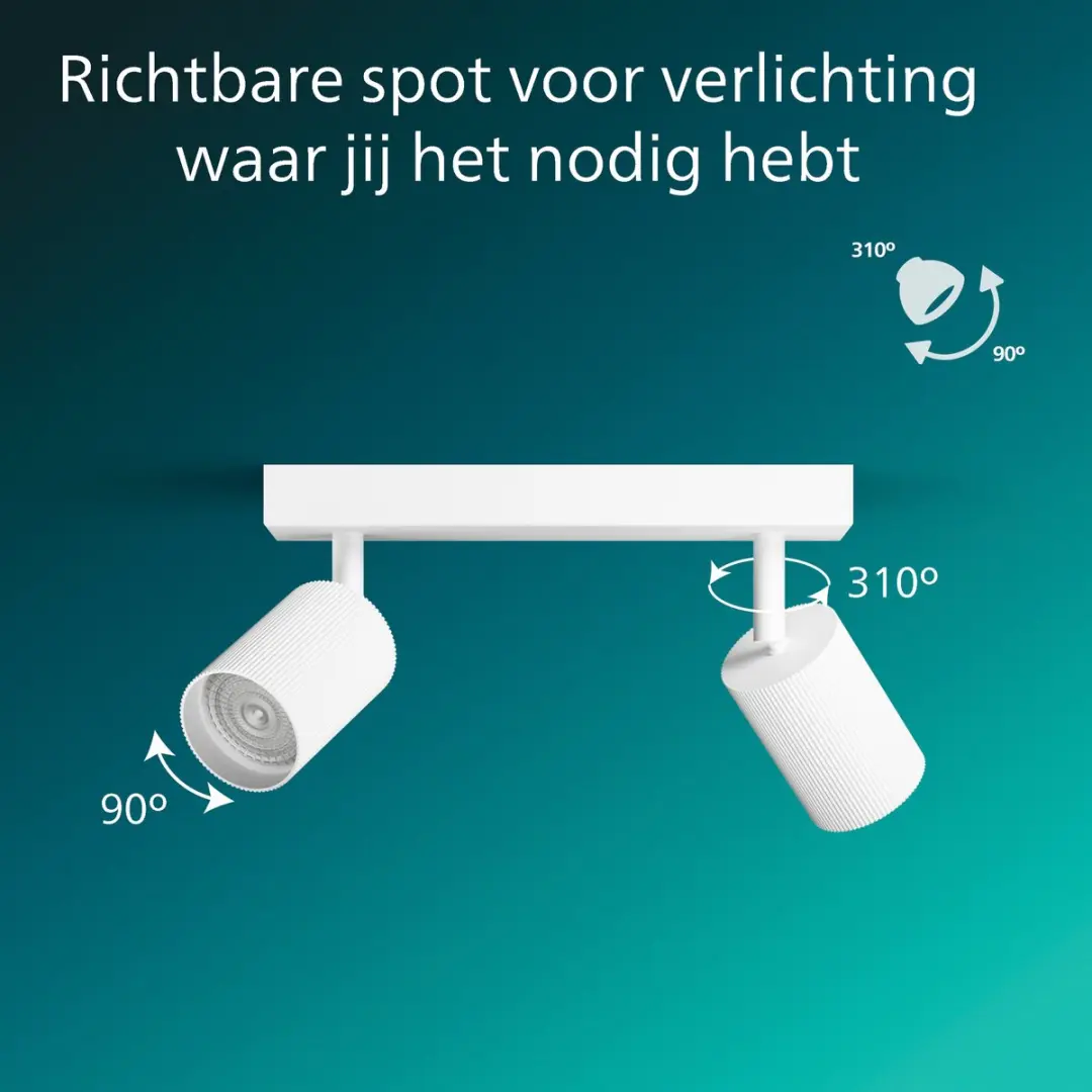 Philips Wyatt Opbouwspot GU10 4-delig - Wit
