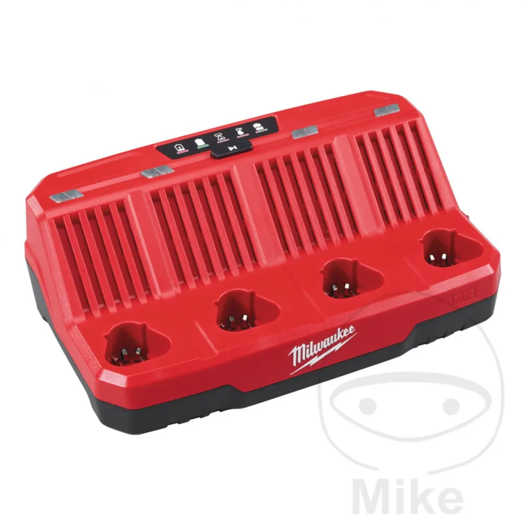 Milwaukee M12 C4 4-Bay Lader - 4932430554