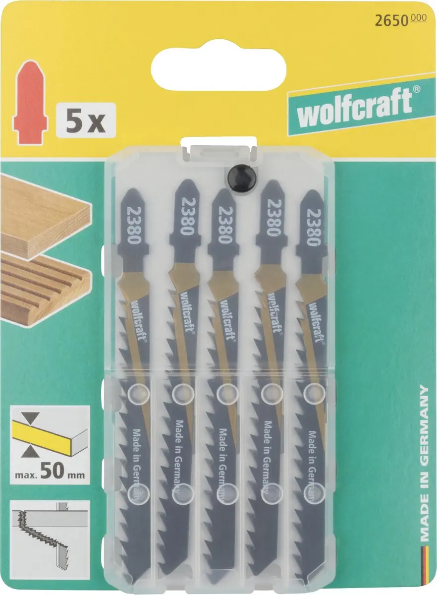 Wolfcraft Decoupeerzaagblad HCS T-schacht - 5 Stuks