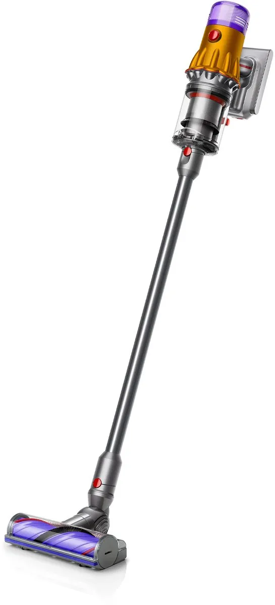 Dyson V12 Detect Slim Absolute Stofzuiger - 150 AirWatts - Nikkel/Geel