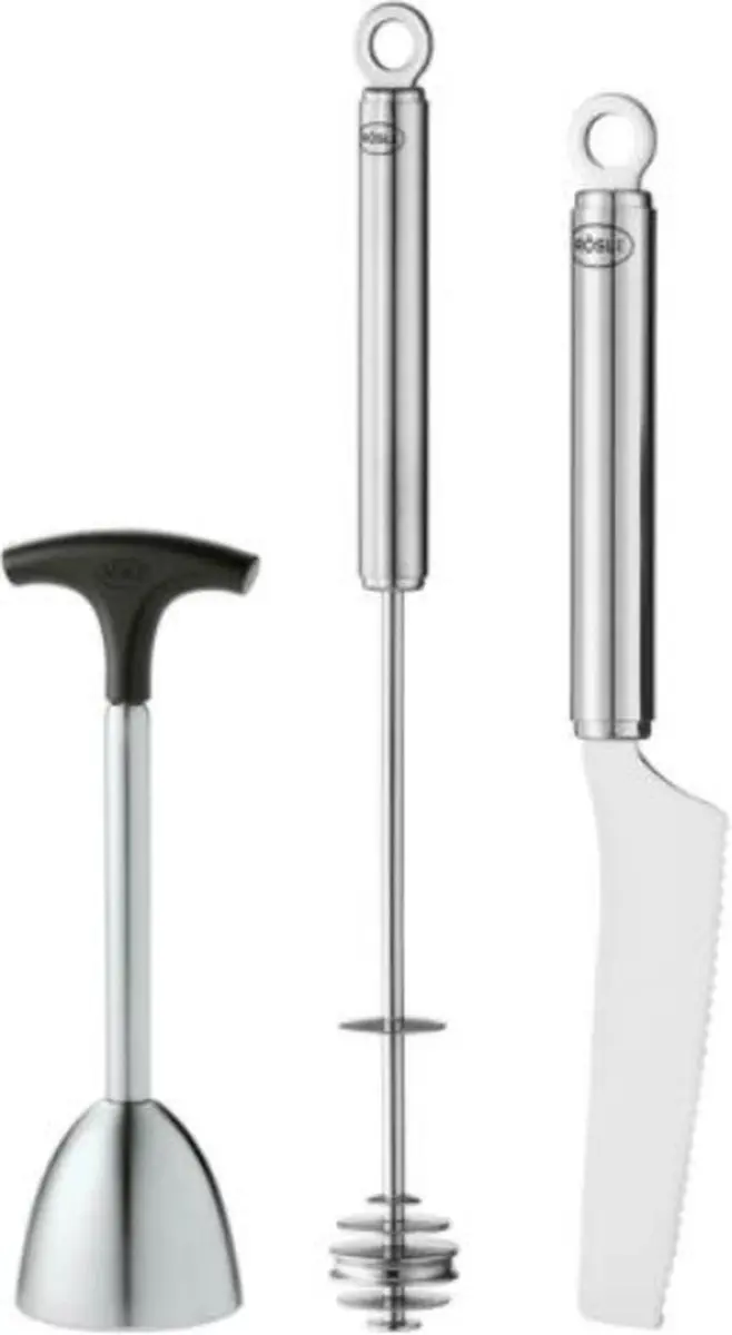 Rösle Eiertopper & Honinglepel & Smeermes RVS - 3 Stuks