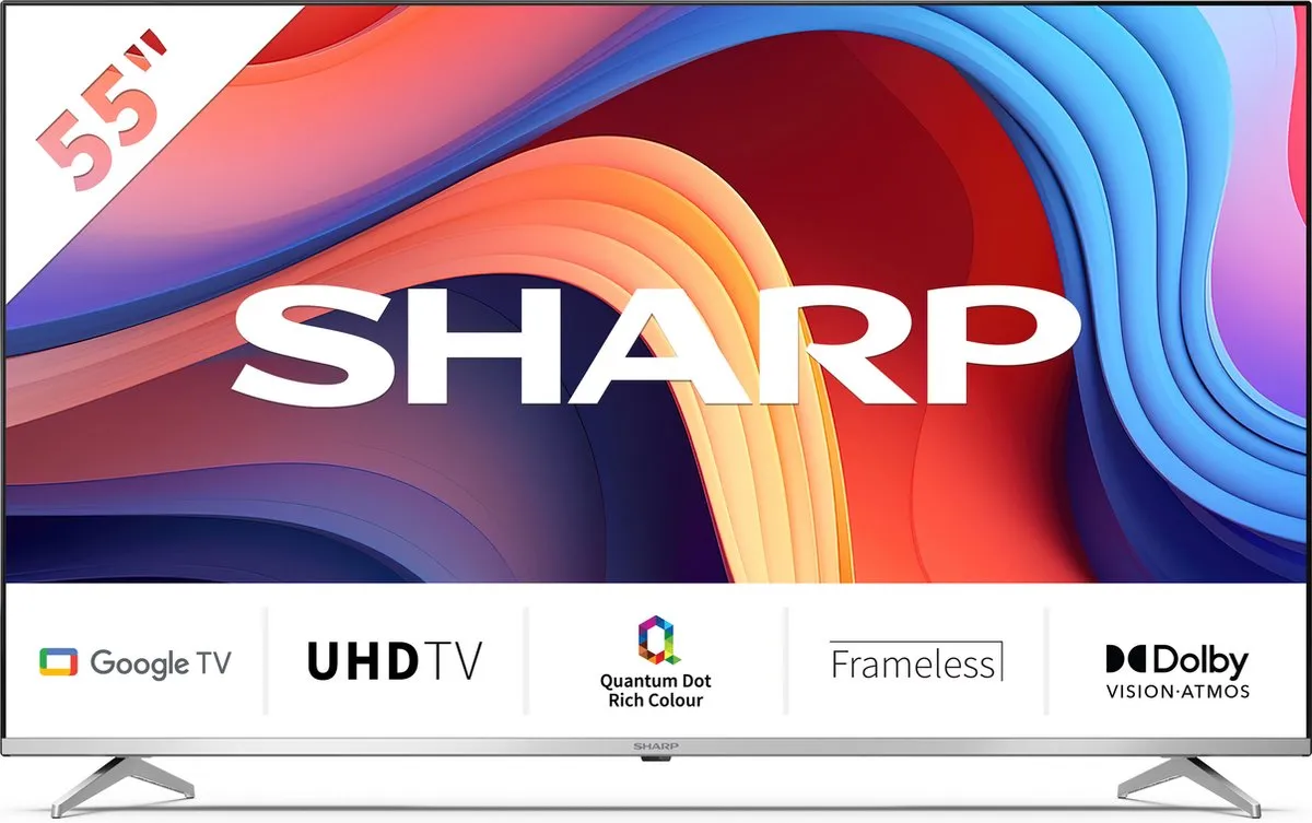 Sharp Aquos 55GP6260 55 inch QLED 4K TV - Zilver