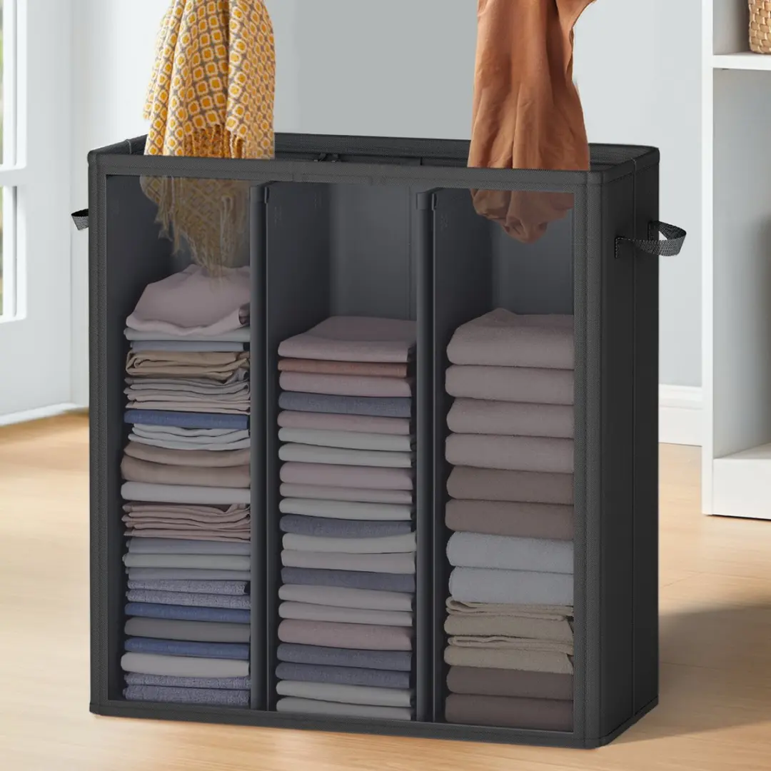 Songmics RLH013B01 Wasmand 160L - 4 Vakken - Met Deksel - afbeelding 6 van 6