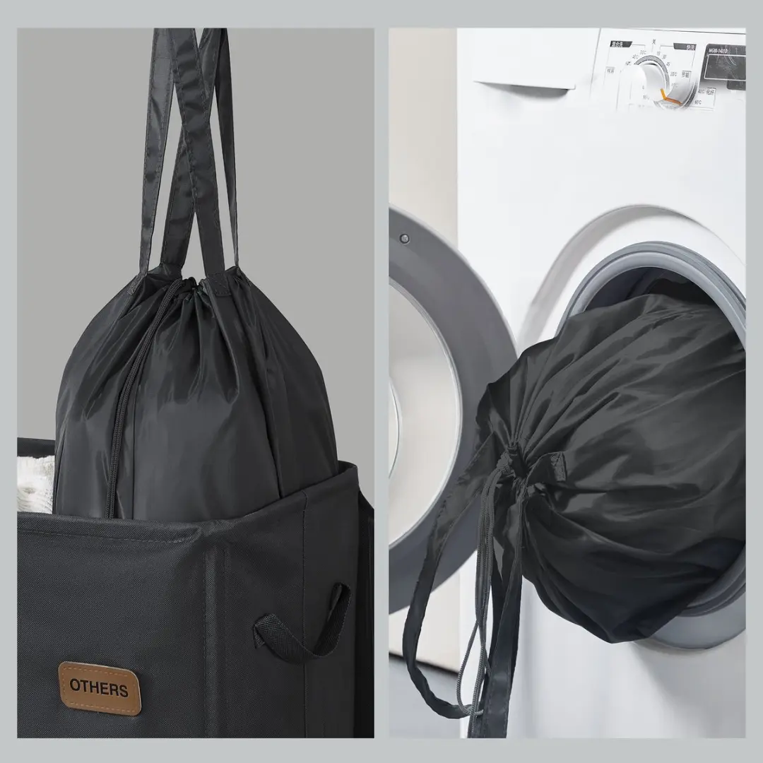 Songmics RLH013B01 Wasmand 160L - 4 Vakken - Met Deksel