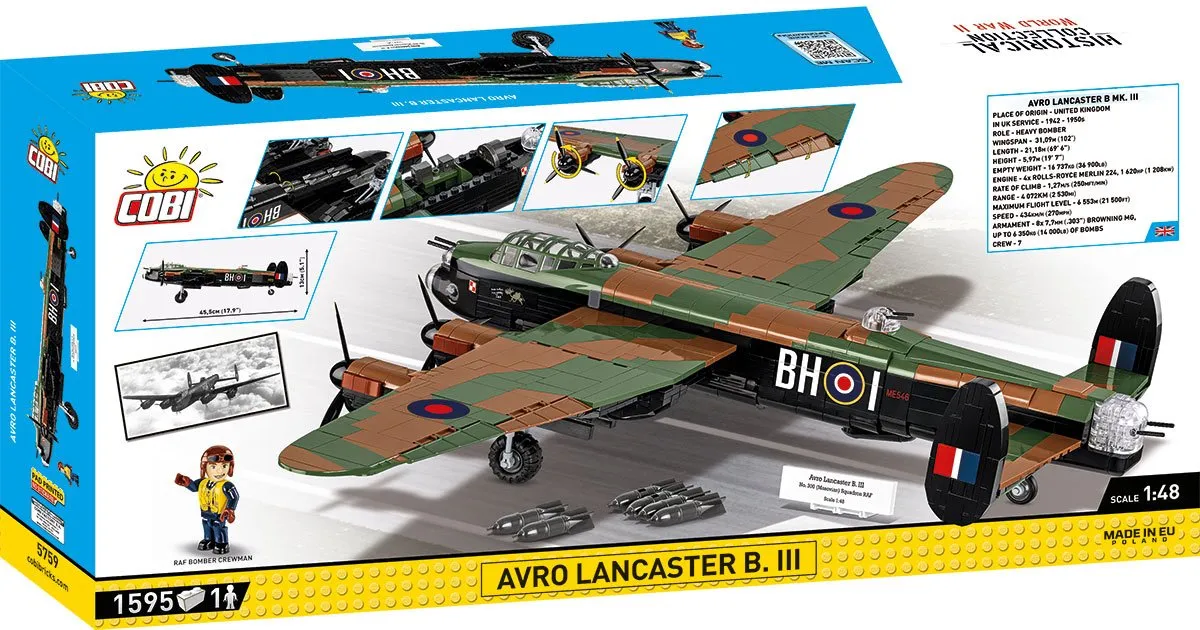Cobi Avro Lancaster B Mk.III - 1643 Onderdelen - Meerkleurig