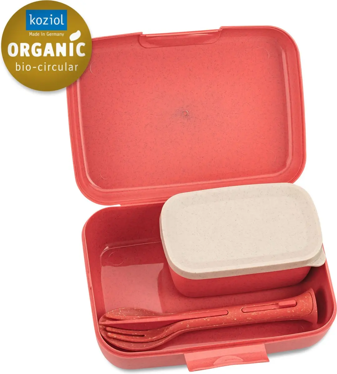 Koziol Candy Ready Lunchbox & Bestekset - 1,25L - 2 Vakken - Paars - afbeelding 6 van 6