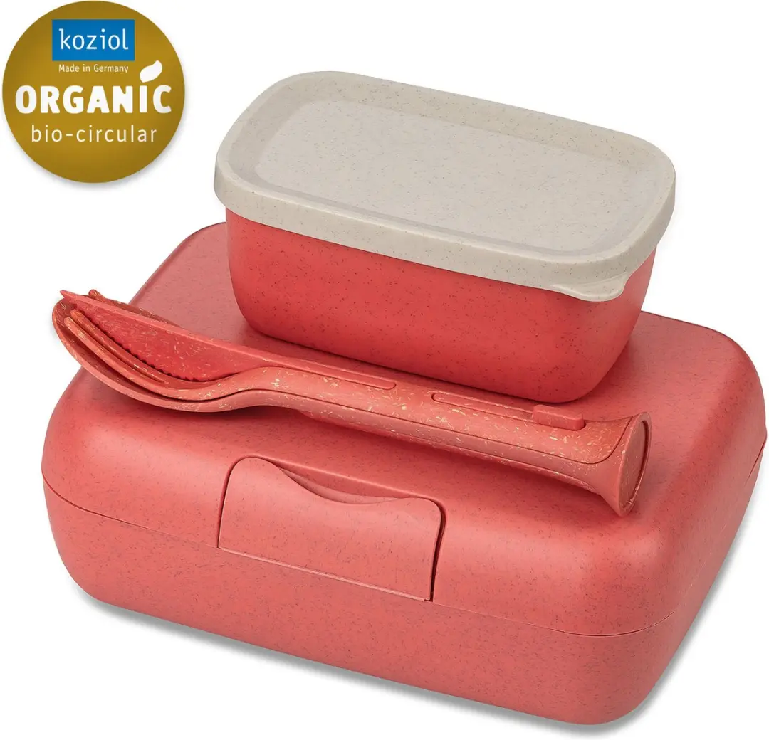 Koziol Candy Ready Lunchbox & Bestekset - 1,25L - 2 Vakken - Paars
