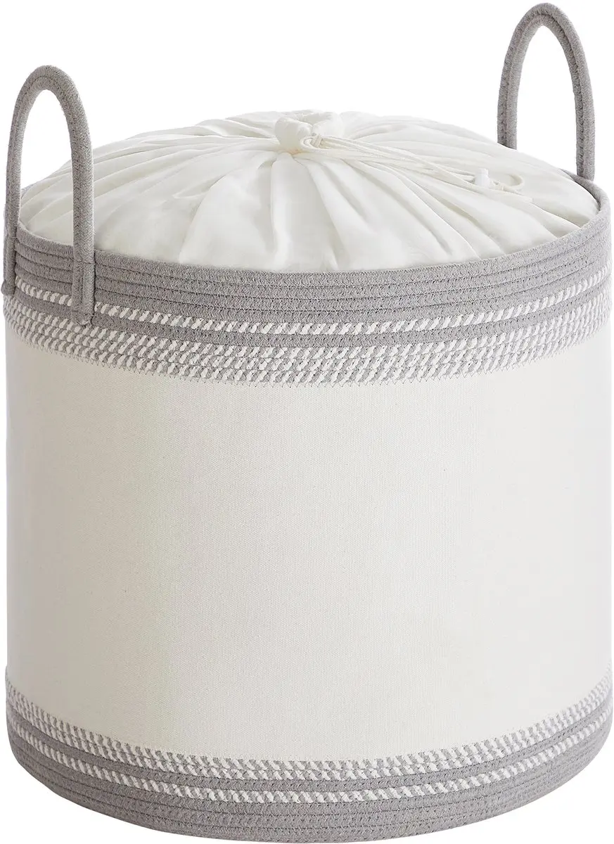 Songmics Wasmand 90L - Wolkenwit/Duifgrijs - afbeelding 6 van 6