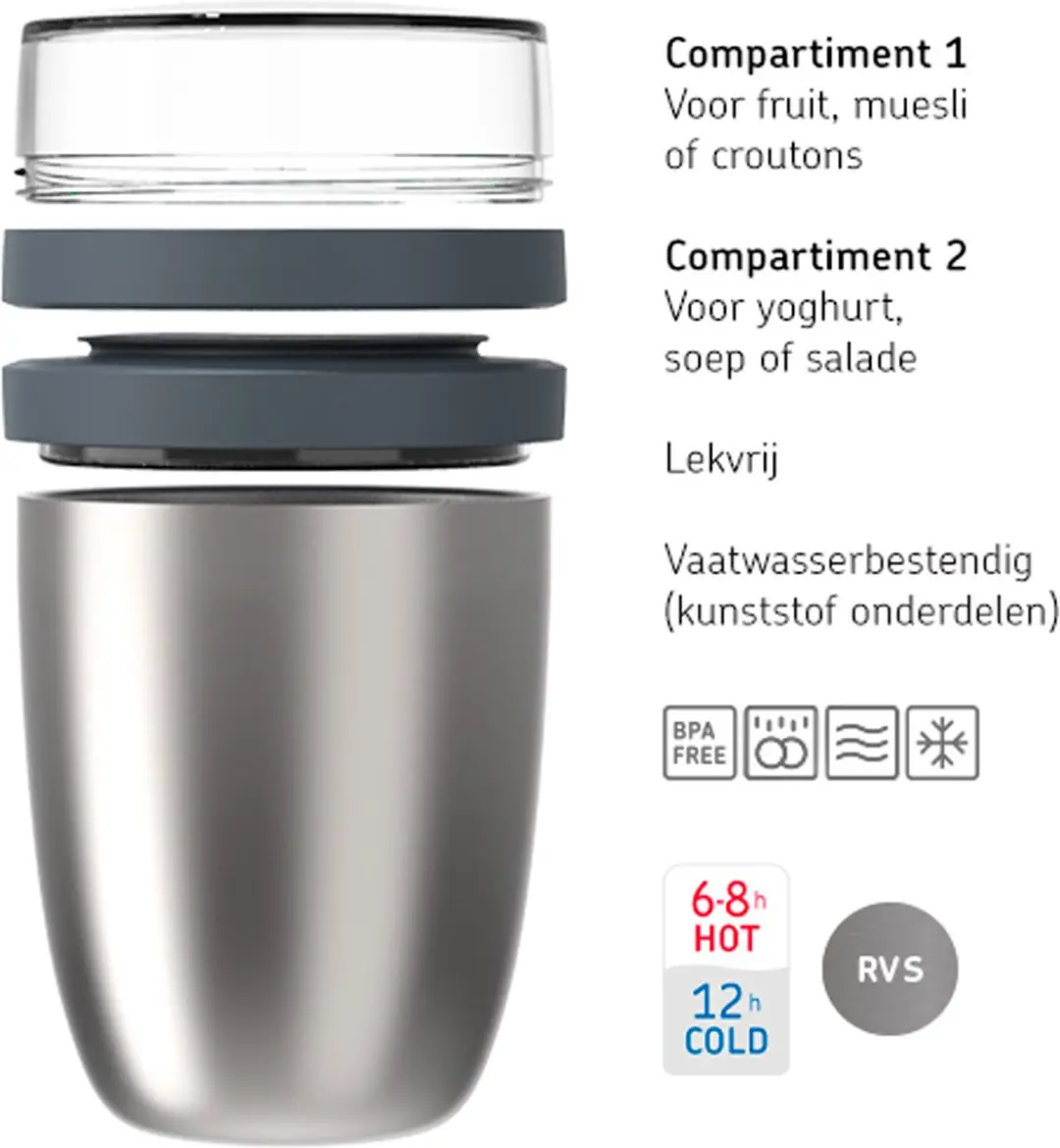 Mepal Ellipse Lunchpot 500ml - Thermos Nordic Pink