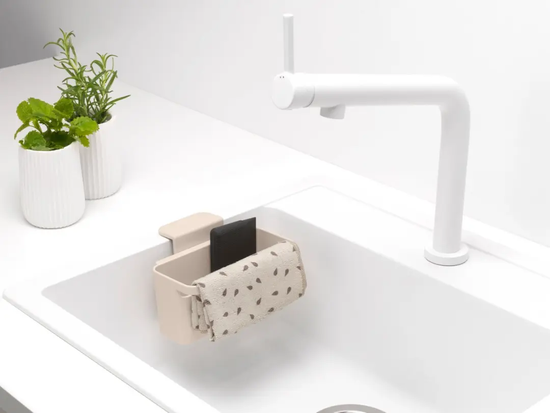 Brabantia SinkSide Microvezel Schoonmaakdoekjes 30x30cm - 2 Stuks - Soft Beige