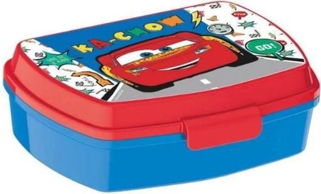 Disney Cars 3 Broodtrommel - 17x14cm - Blauw/Rood - afbeelding 3 van 3