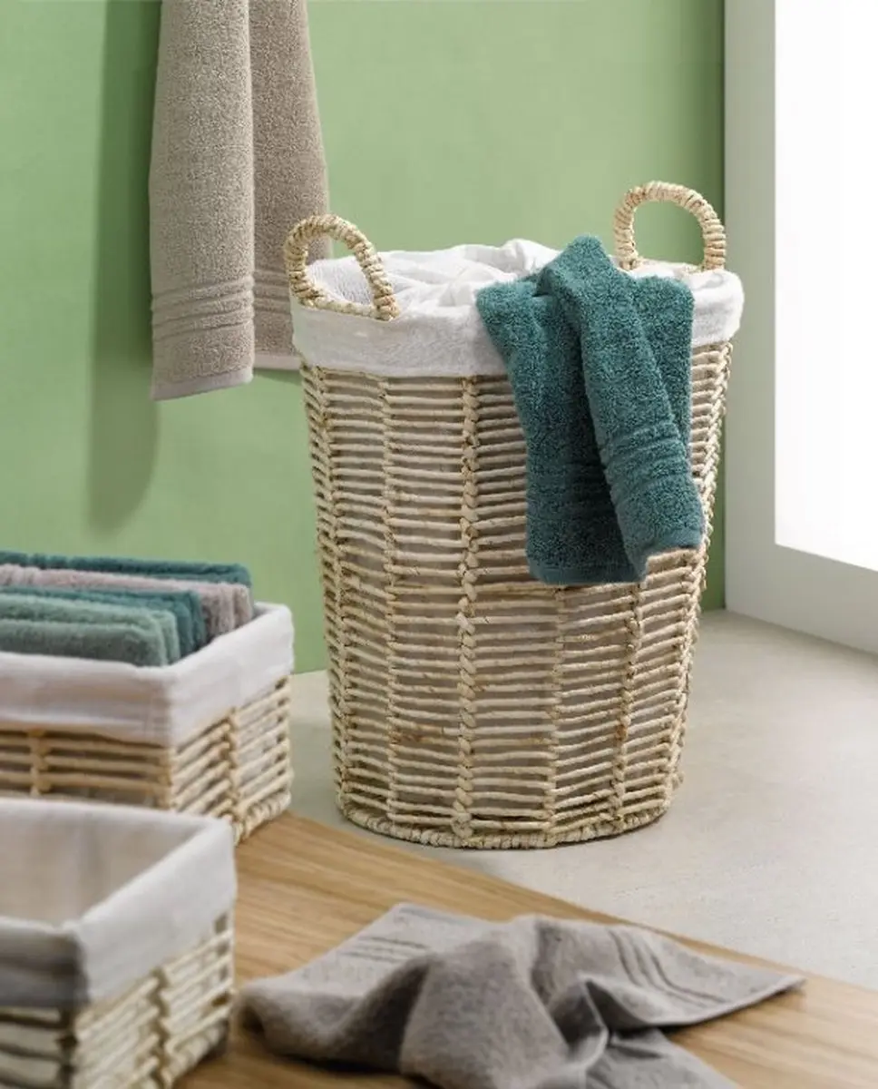 Kela Alba Gevlochten Wasmand 111L - Beige