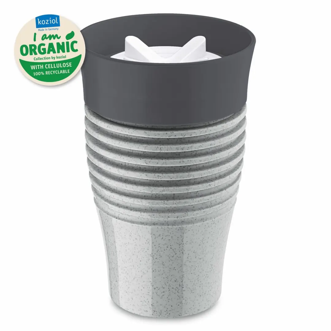 Koziol Safe To Go Thermosbeker 400ml - Organic Grijs
