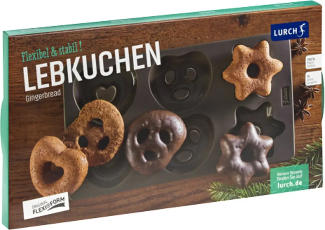 Lurch Flexiform Bakvorm Peperkoeken 17x30cm - Bruin