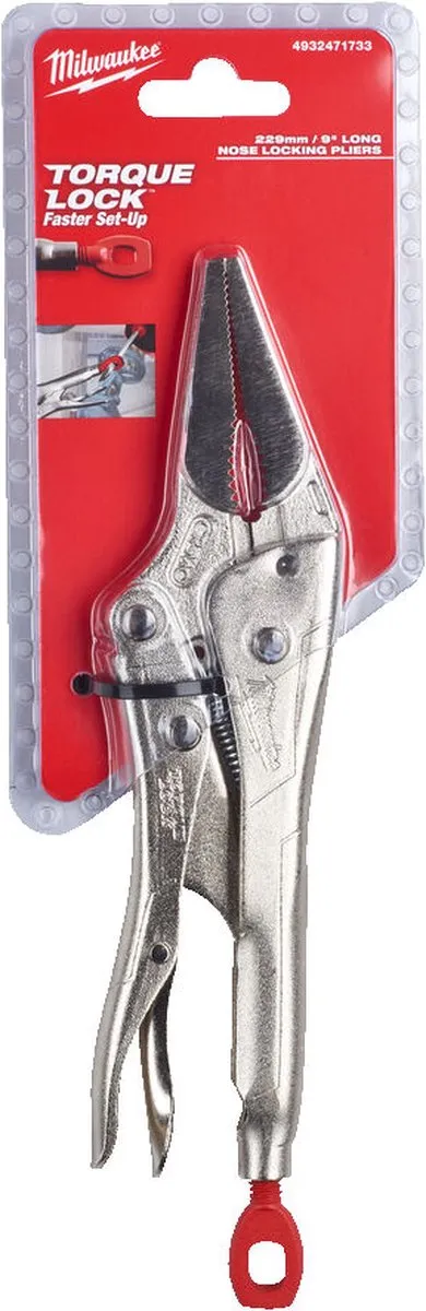 Milwaukee TORQUE LOCK 9 Griptang Lange Neus 4932471733 - Chroom