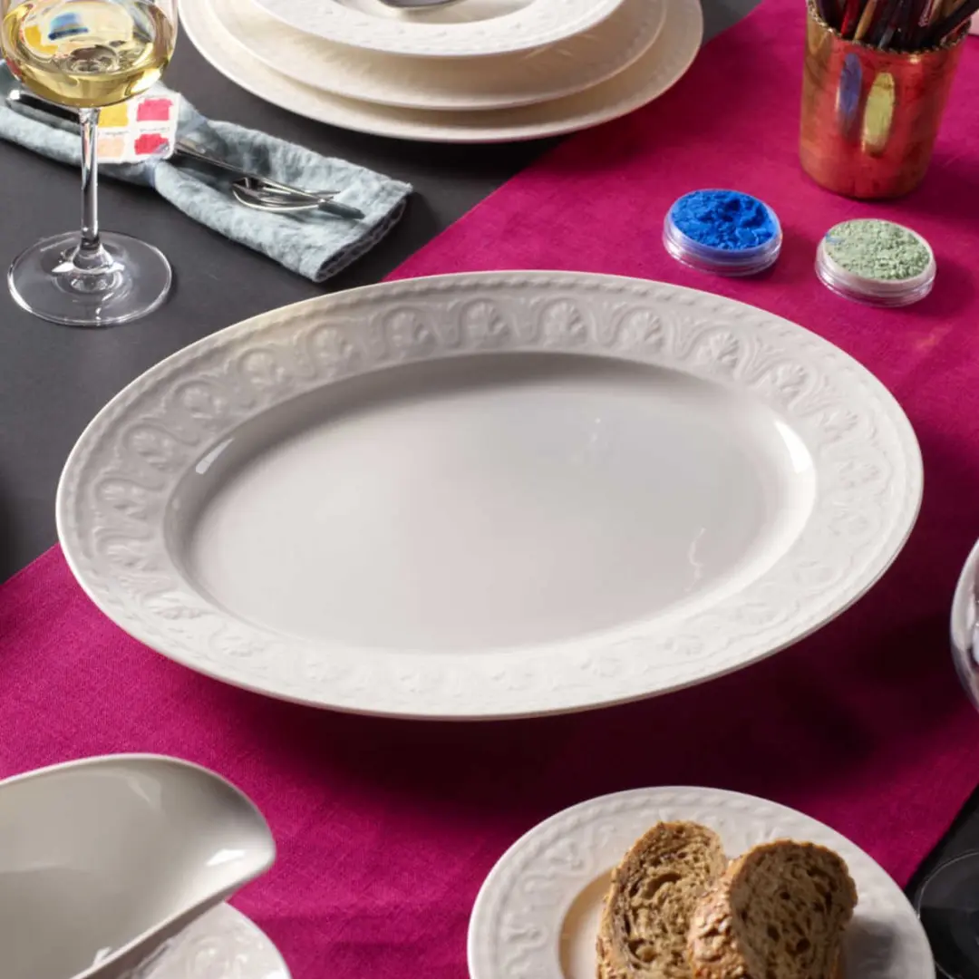 Villeroy & Boch Cellini Dinerbord Ovaal Porselein 40x30cm - Wit