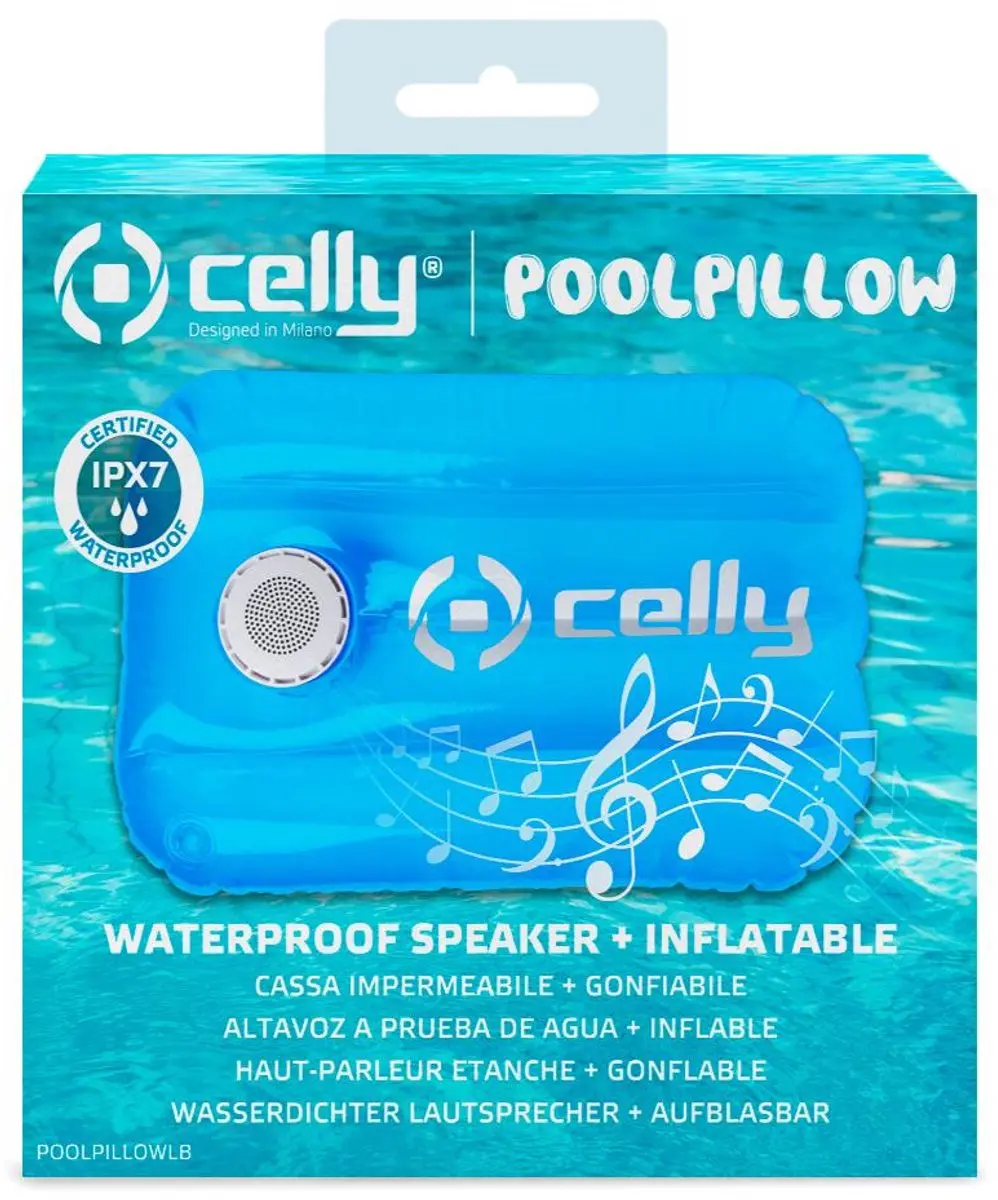 Celly Pool Pillow 3W met Speaker - Blauw